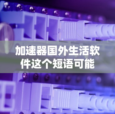 加速器国外生活软件这个短语可能指的是一些帮助人们在国外生活中更好地适应和加速生活的软件或工具。具体来说，可能涉及语言学习、文化适应、生活规划等方面的软件。以下是一些可能符合这个主题的软件建议