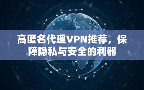 高匿名代理VPN推荐，保障隐私与安全的利器
