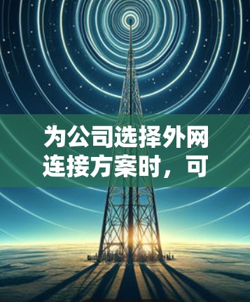 为公司选择外网连接方案时,可以根据以下分析和建议来制定最优方案 为公司选择外网连接方案时,可以根据以下分析和建议来制定最优方案