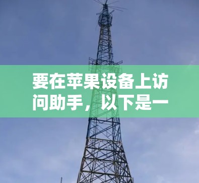 要在苹果设备上访问助手，以下是一些常见的操作方法