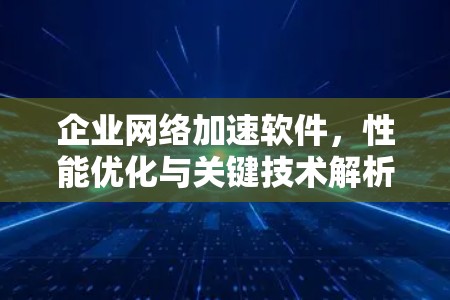 企业网络加速软件，性能优化与关键技术解析